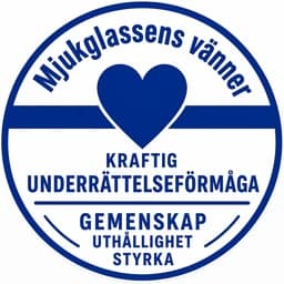 Mjukglassens vänner – officiellt klistermärke